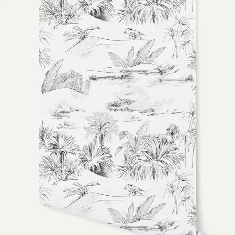 Oasis Toile de Jouy, Noir, 1.5mp / rola, PaperMint Reducere de preț